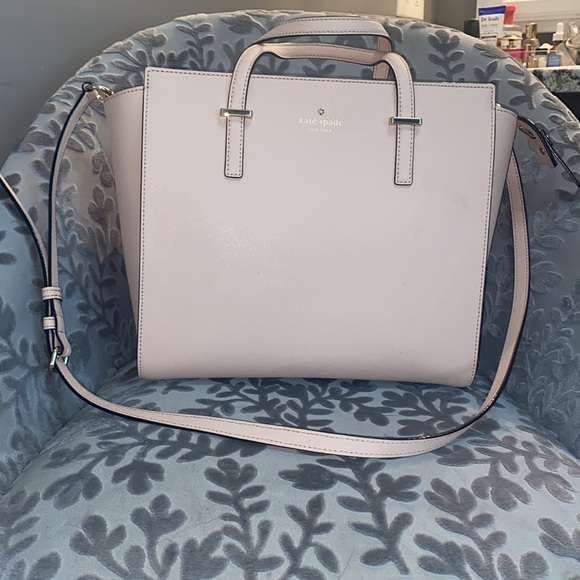 Large pink Kate Spade purse with crossbody strap - Picture 2 of 13
